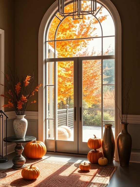 reflective mirrors enhance autumn