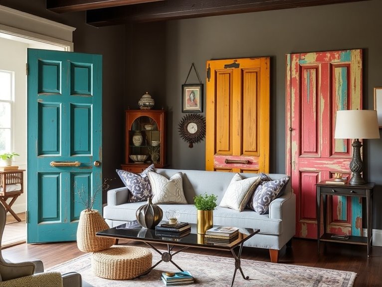 repurposed vintage door dividers