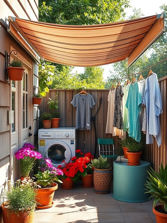 retractable awning for comfort