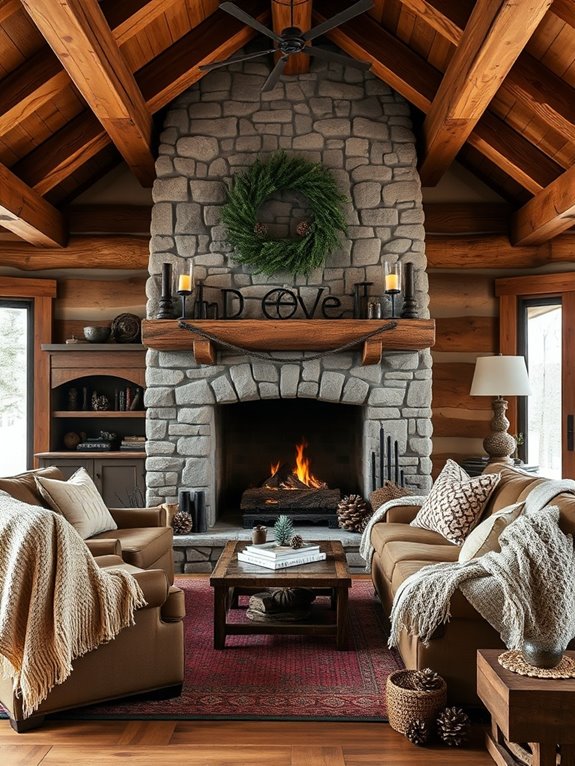 rustic decor for winter