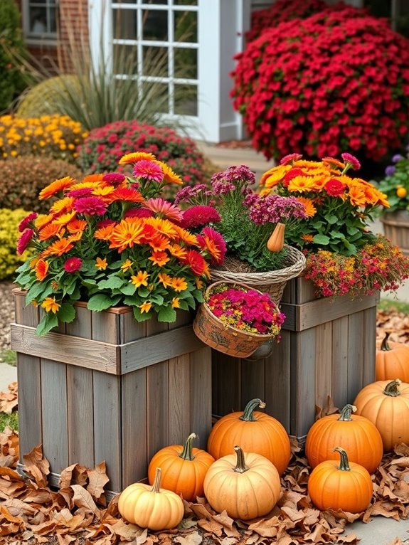 rustic planters enhance gardens