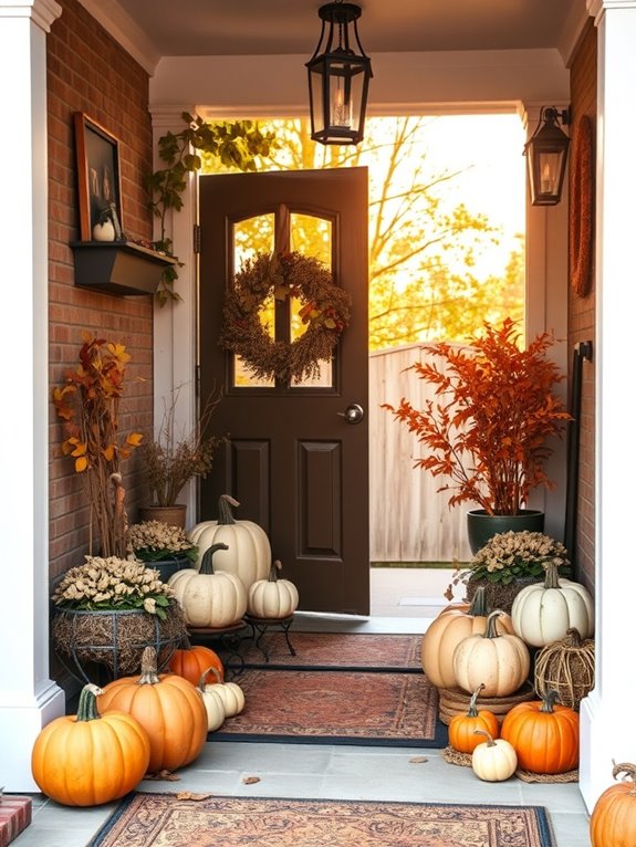 rustic pumpkins for autumn