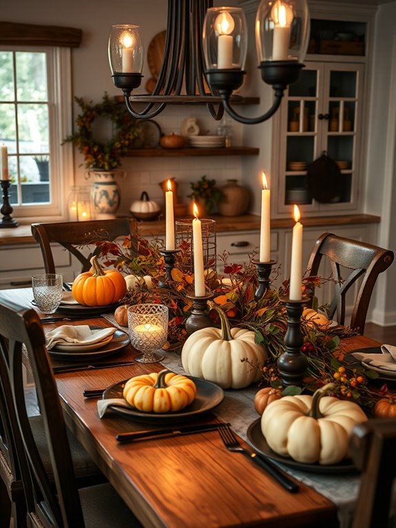 rustic wood table decor