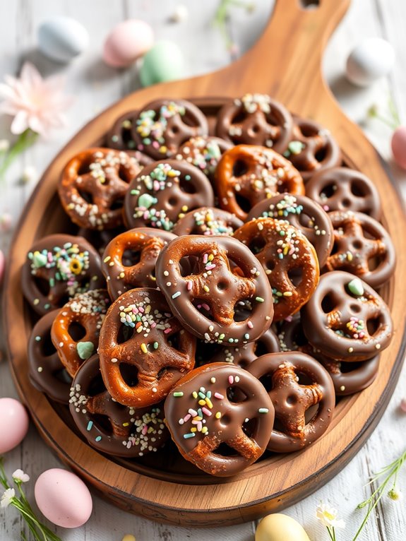 salty sweet chocolate pretzels delight