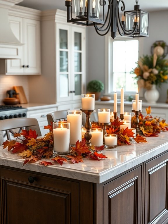 scented candle arrangement setup