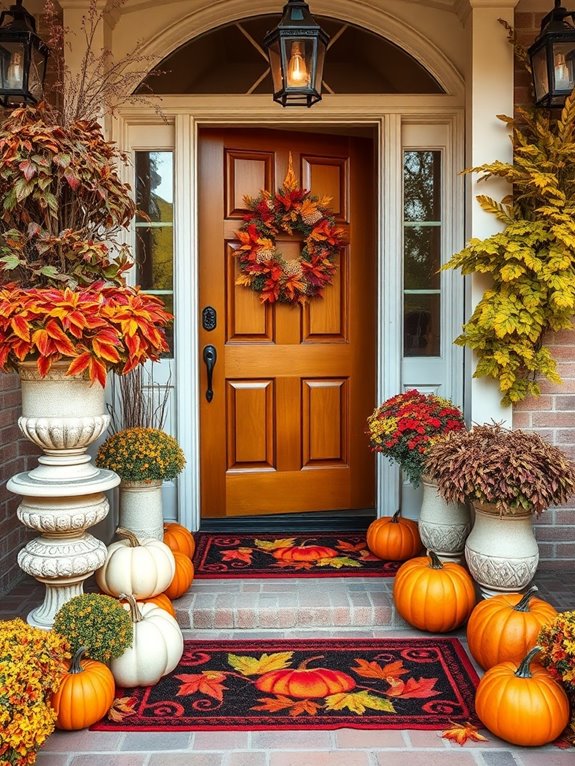 seasonal entryway rug decor