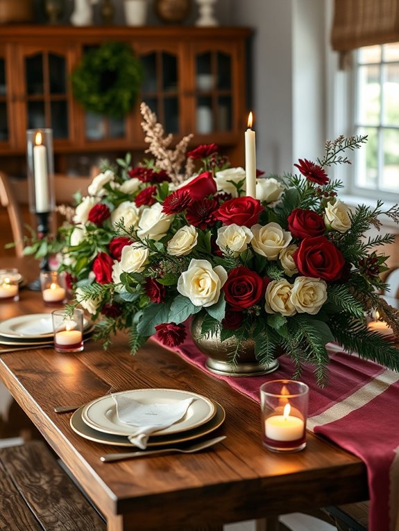 seasonal floral kitchen arrangements