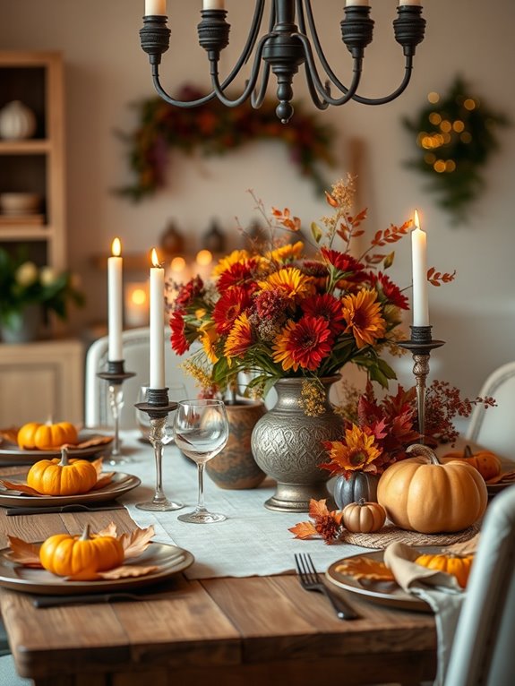 seasonal flower table centerpiece