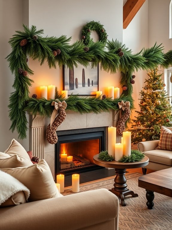 seasonal greenery home decor