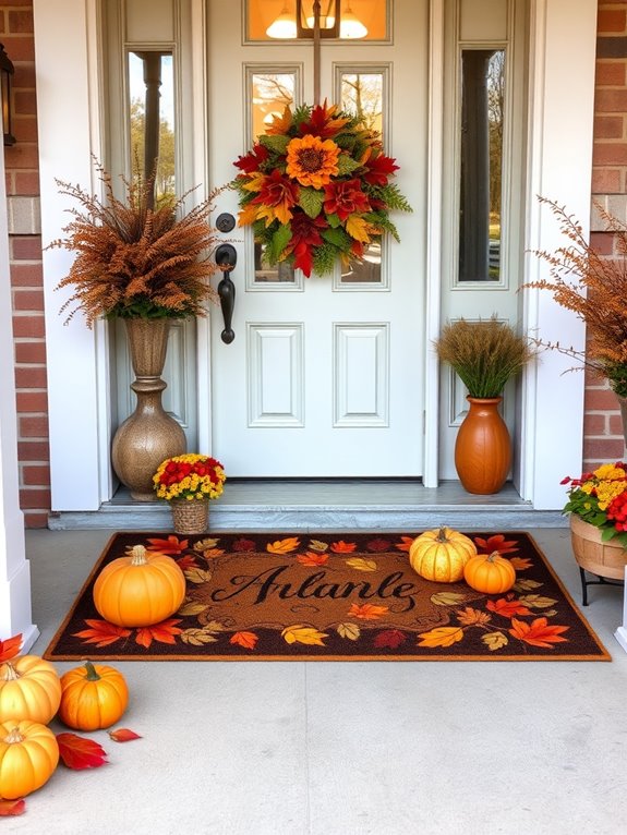 seasonal mat enhances entryway