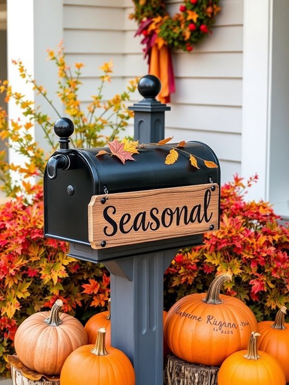seasonal sign for mailbox