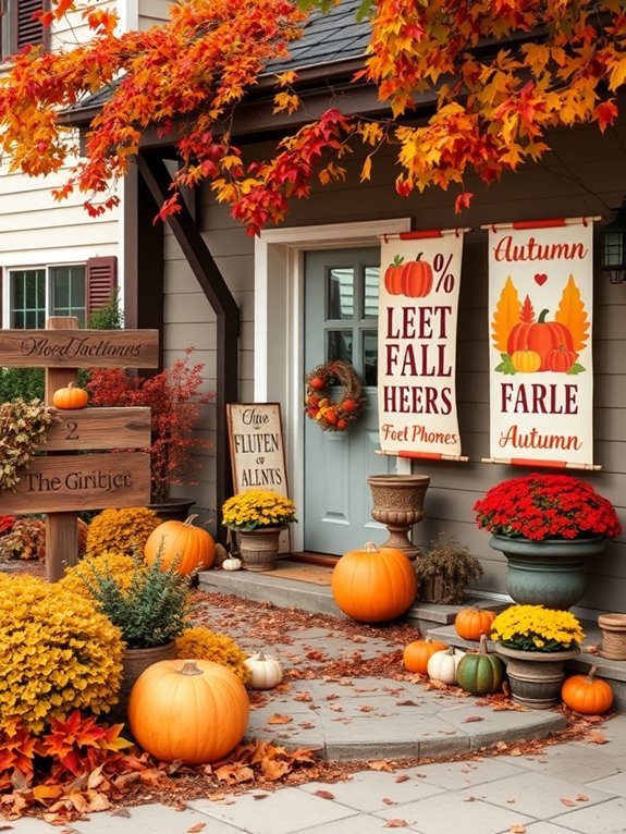 seasonal signs enhance decor