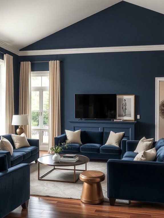 serene deep blue decor