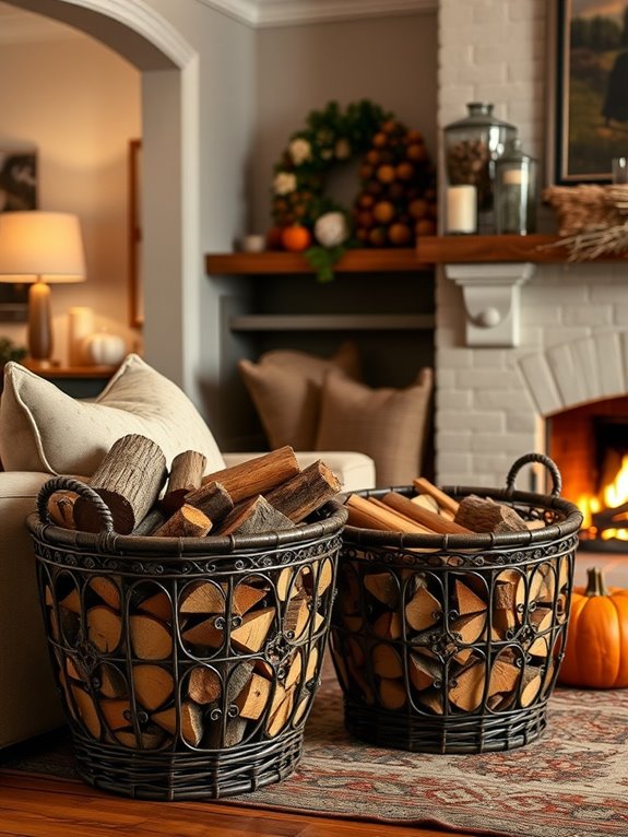 stylish firewood storage solution