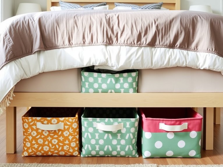 stylish under bed organization