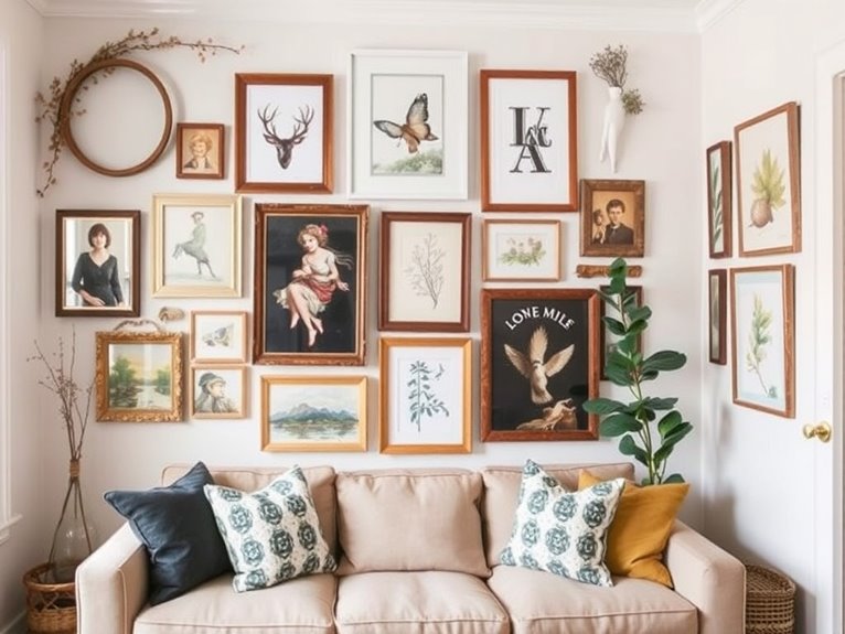 thrifted finds for gallery wall