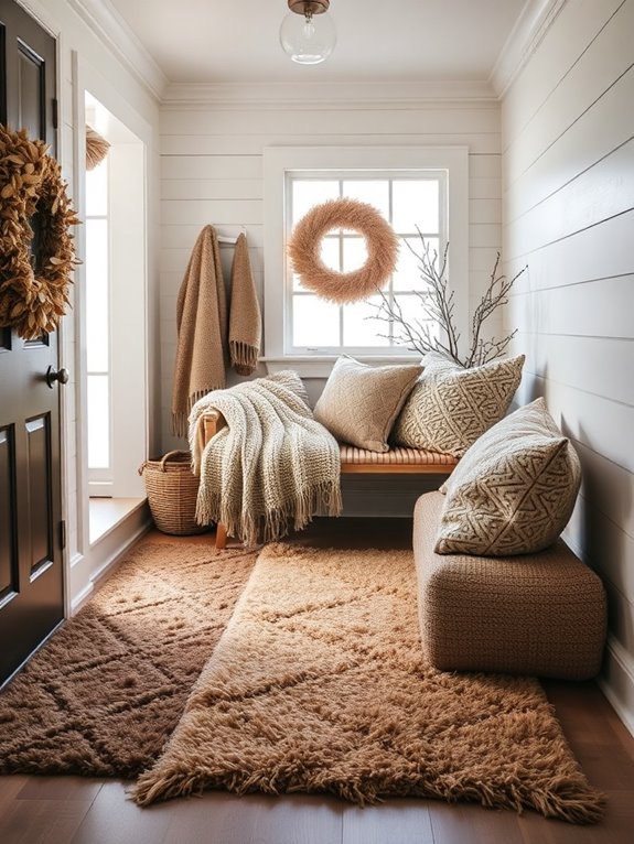 transform entryway with textiles