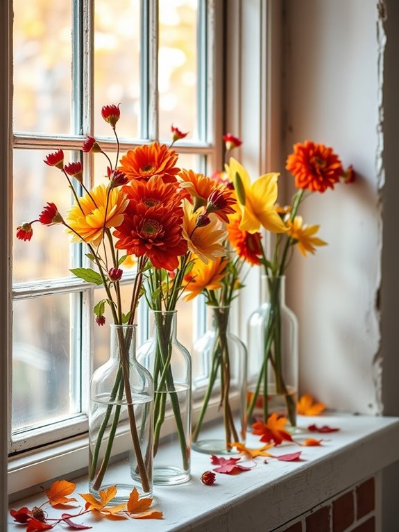vibrant fall flower arrangements