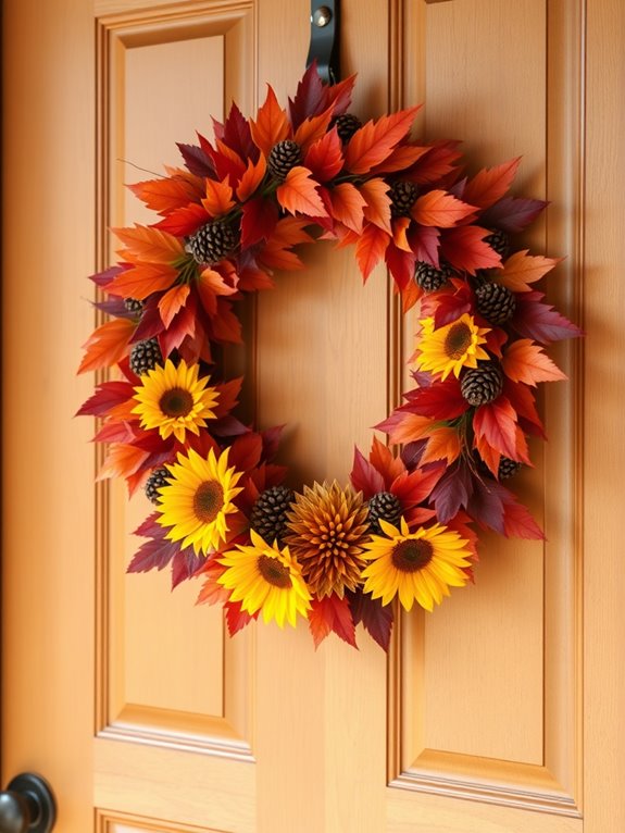 vibrant fall wreath creation