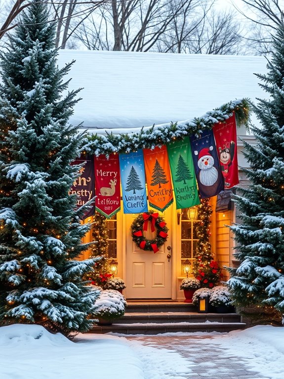 vibrant winter decor banners