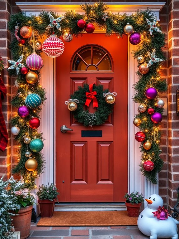 whimsical ornament door displays