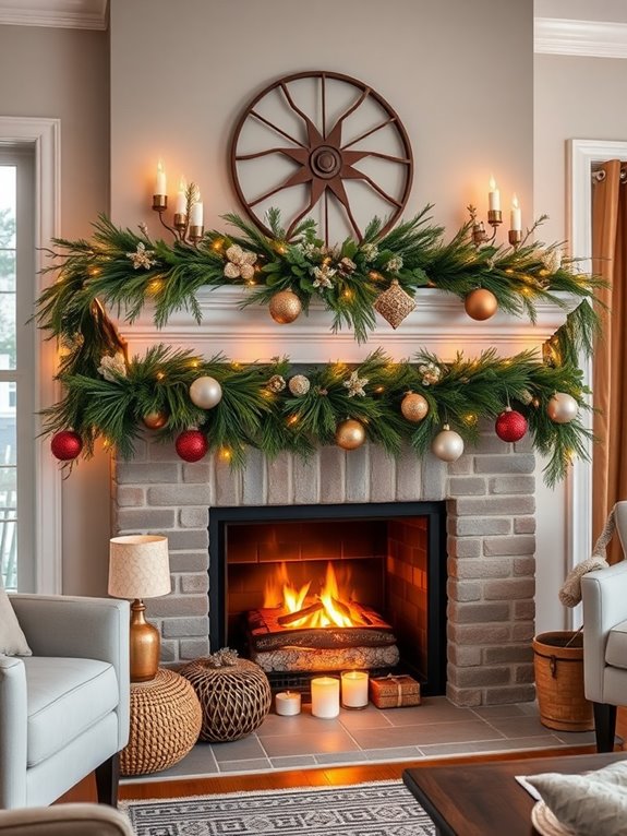 winter chimney decoration ideas
