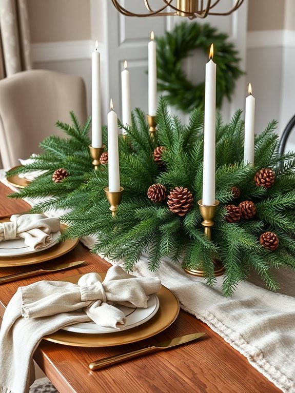 winter dining table decor