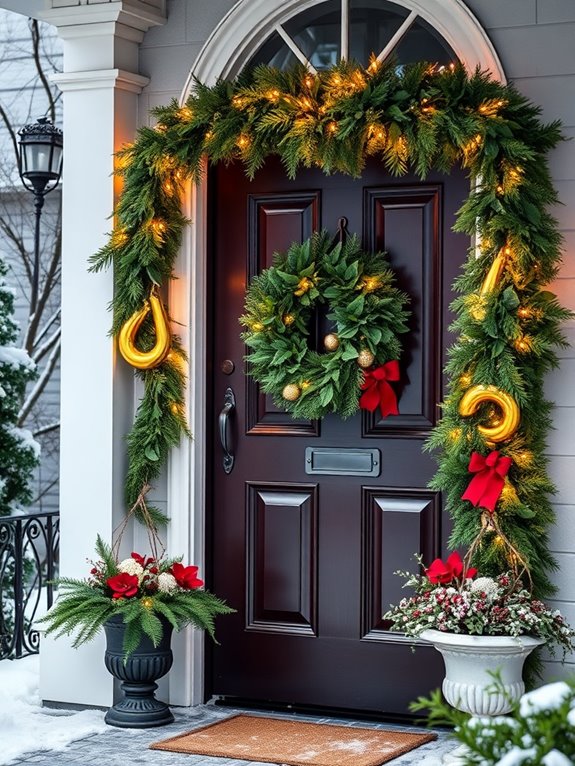 winter front door decorations