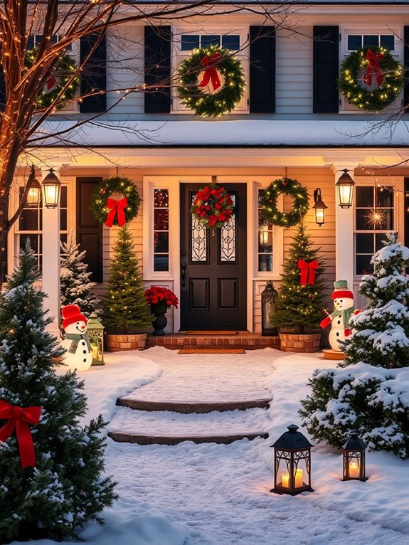 winter front yard decor