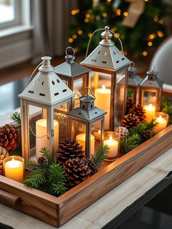 winter lanterns decorative display