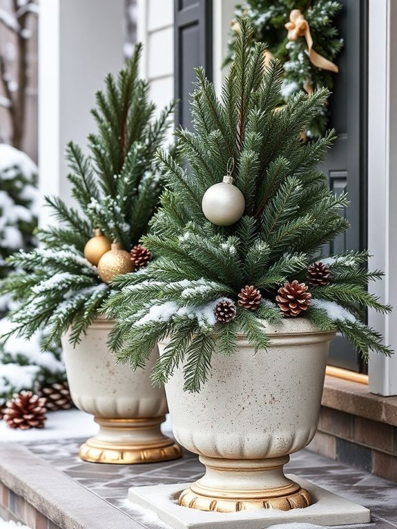 winter planter decoration ideas