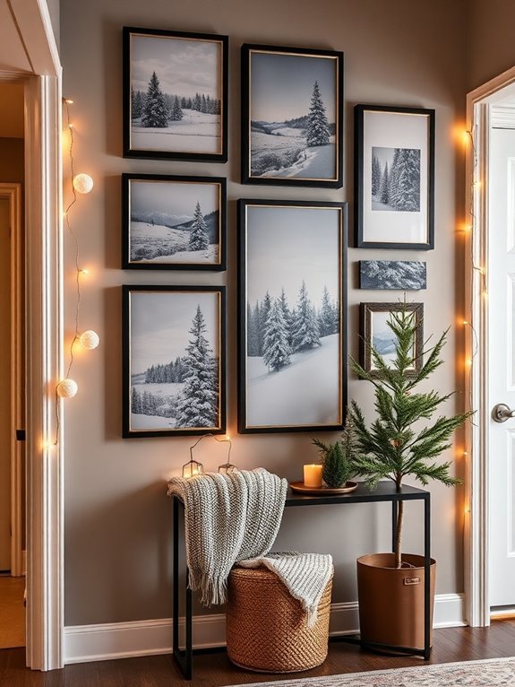winter themed gallery wall ideas