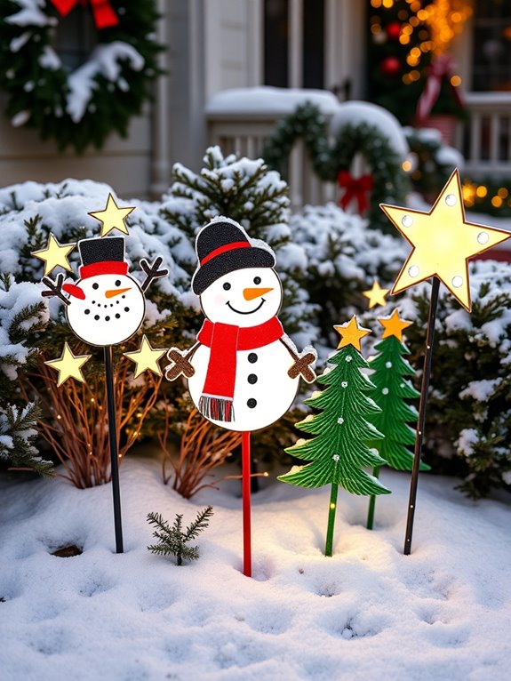 winter yard sign decorations